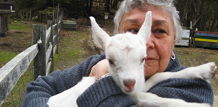 camp_if_woman_holding_goat