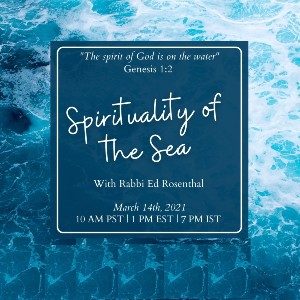 Spirituality of the Sea flyer with waves